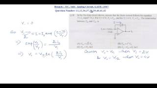 EC Analog Circuit GATE 2007 Q No.  38