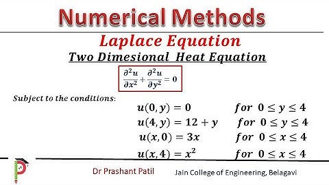 Two Dimensional Heat Equation || Laplace Equation || Numerical Methods || Dr Prashant Patil