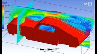 Air flow turbulance analysis on Ford Mustang car body using Ansys Fluent at 120KM/hr (Part1)