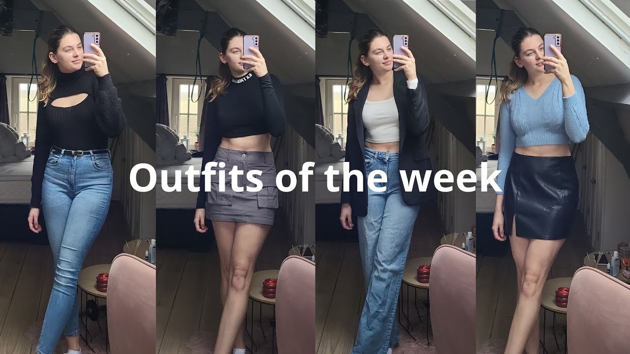 What I ACTUALLY wear in a week *Winter/school outfits* - YouTube