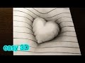 Как нарисовать простой 3D рисунок  СЕРДЦЕ карандашом / Easy 3D Drawing Heart