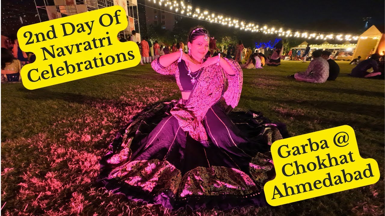 2nd Day Navratri 2025 @ Chokhat Ahmedabad | Garba Night Celebration | Family Vlog India