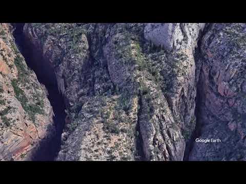 Zion National Park The Narrows Google Earth flyover