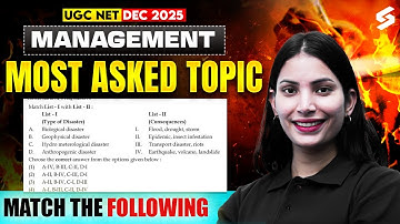 UGC NET Management Paper 2 | UGC NET Management Match The Following By Yogita Mam | UGC NET Dec 2025