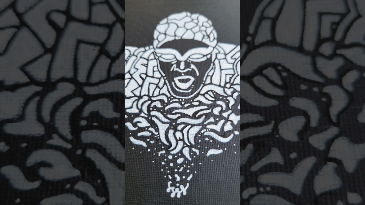 Making of "Dive Deep" Figurative Abstract Painting by Jeff Lung 