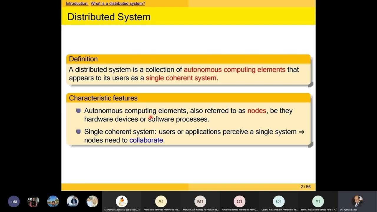 Distributed Computing Lecture 1 - YouTube