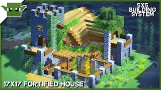 Minecraft | How to Build a 17x17 Fortified House [EASY 5x5 System]