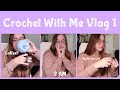 Crochet with me! Late night projects and Packing Etsy orders :) Vlog 1