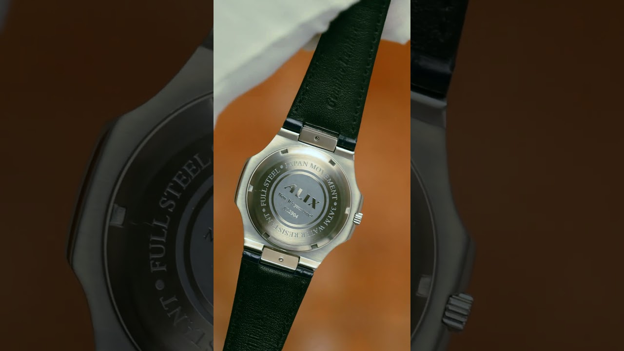 ALIX AL2906L full stainless steel slim case waterproof watch for men 