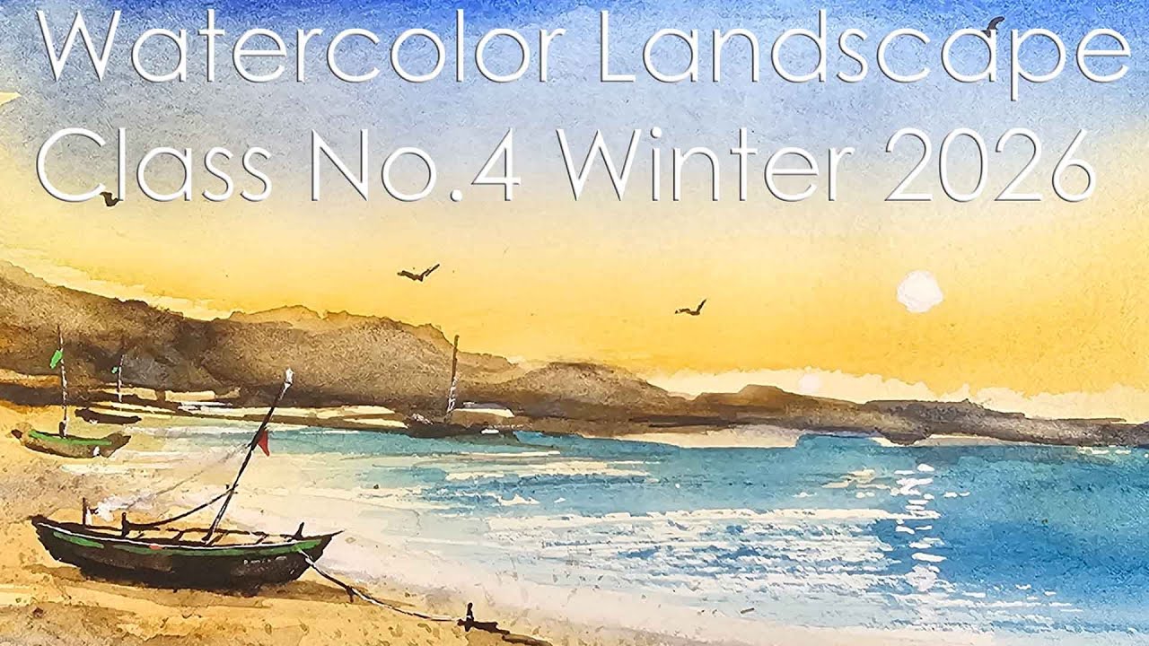 Landscape Watercolor Class for Begginers and Intermediate No.4