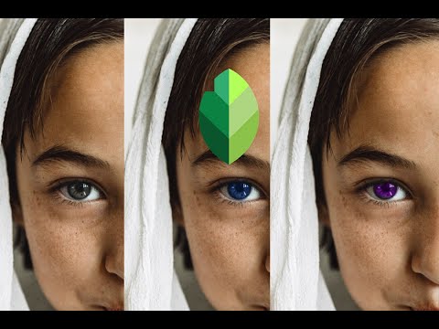تغيير لون العيون في برنامج Snapseed