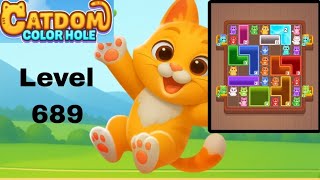 Catdom color hole level 689 solution and walkthrough for gameplay 