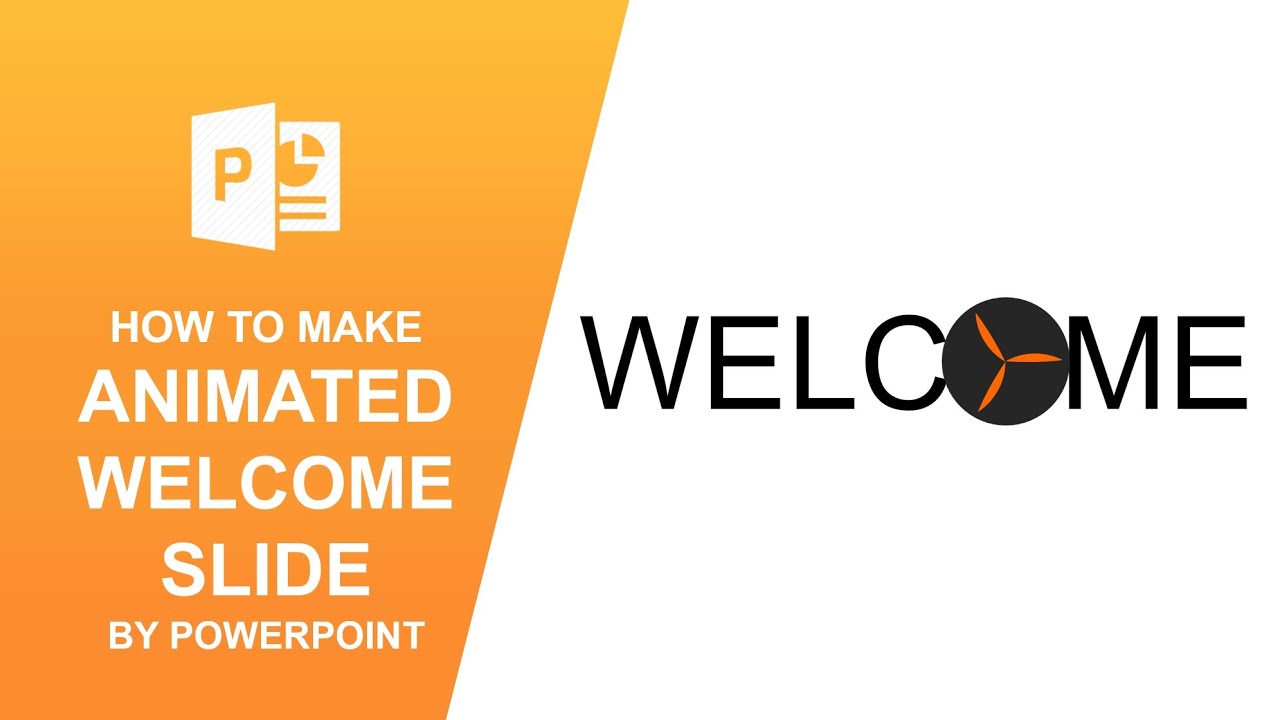 welcome slide for presentation with animation