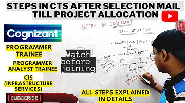 | Cognizant New Update | Selection Mail to Project Allocation Process | CSD💥Internship💥Training |