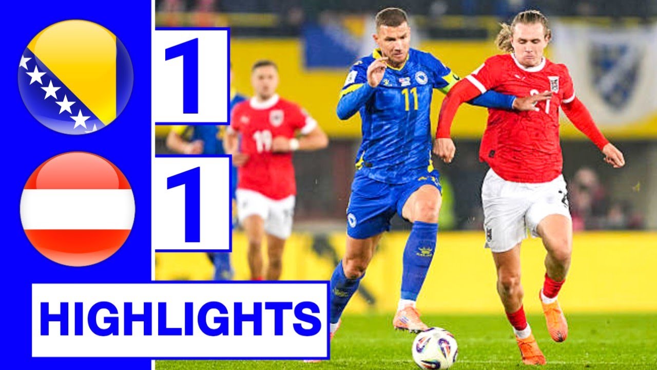 Bosnia vs Austria 1-1 Highlights - Haris Tabakovic Goal | European Qualifiers 2026