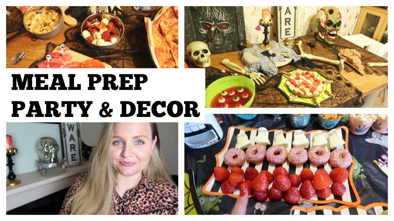 MEAL PREP WITH ME, HALLOWEEN DECOR , FAMILY MEAL IDEAS, DIY PARTY IDEAS