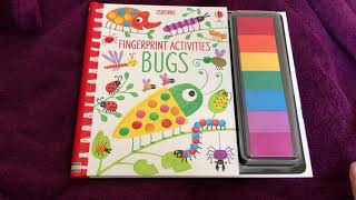 Datos Usborne fingerprint activity’s (Bugs) flip through, children’s book. Actualización