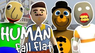 BALDI AND FRIENDS PLAY HUMAN FALL FLAT! | Multiplayer Human Fall Flat Gameplay
