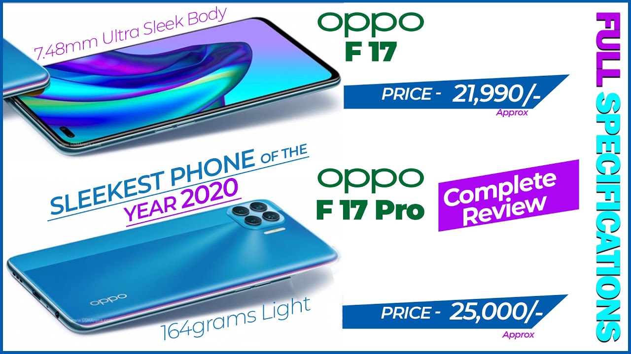 Oppo F17 & F17 Pro Full Specification || Price Details || Detailed Review