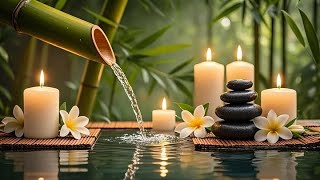 Relaxation Music 🌿 Bamboo Water Fountain + Healing Piano for Meditation, Stress Relief, Sleep Music
