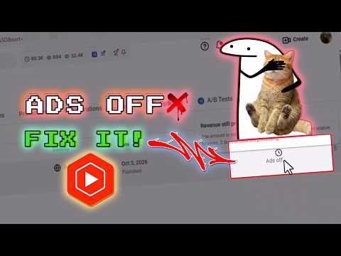 YouTube Studio Showing “Ads Off”? How to Fix It (2026)