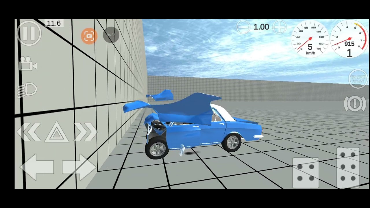 Playing NSCC with the mod from Dodge Challenger (Game: Not Simple Car Crash)