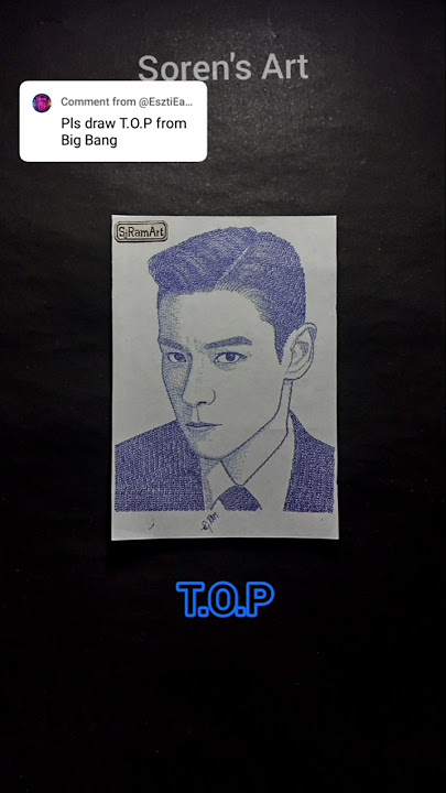 Big Bang TOP drawing with his name | Soren's Art #bigbang #top #kpop #drawing #sjram