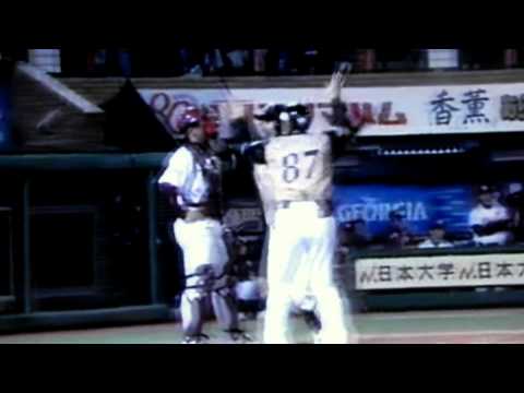 2011/5/10 中田翔5号2ランホームラン；岩隈から～