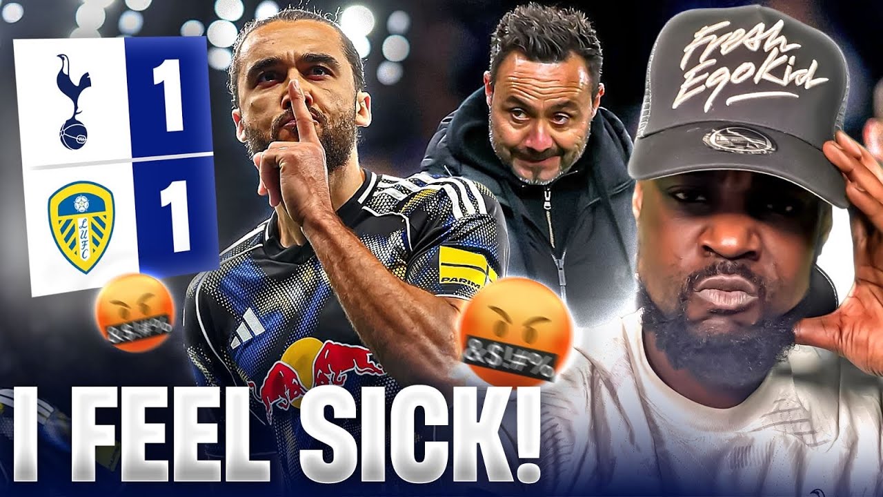 I FEEL SICK! 😡 Tottenham 1-1 Leeds EXPRESSIONS REACTS