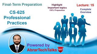 Cs625 Final Term Preparation 2024 Week 15