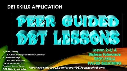 TIPP Skills 2-3 for PEER GUIDED DBT LESSONS (Revised Version)