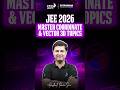 Coordinate and Vector 3D – Important Topics | JEE 2026 Preparation #shorts