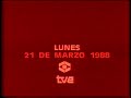 Informativo y cierre de emisin tve 20 marzo 1988