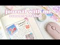 Journal with me 🌸 summer weather spread, getting back into journaling, cute pink & blue theme, ASMR