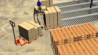 Picking on pallets in gravity lanes | Mecalux UK Profile