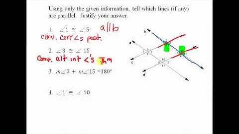 3 5 1 Proving Lines are Parallel