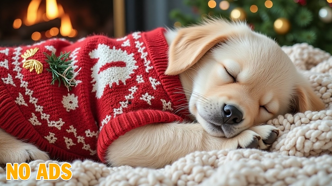 24 Hours of Relaxing Music 🐶🎅 Deep Sleep Puppy Calm Music 💖Dog Separation Anxiety Music 💤 No Ads