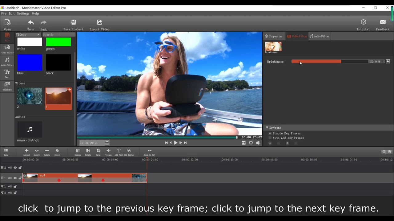How to Adjust or increase Video Brightness with video editor