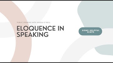Public Speaking: A Lesson in Eloquence