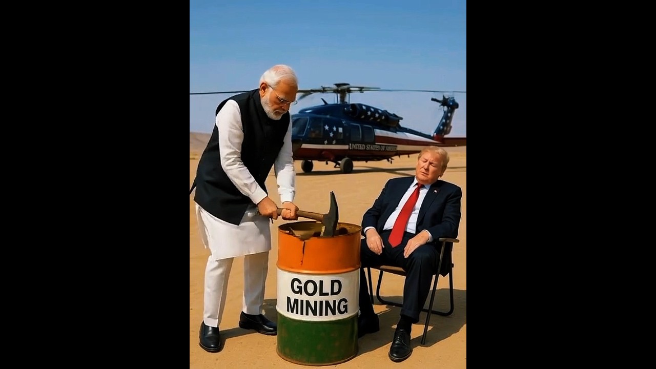 Modi’s Helicopter Gold Escape While Trump Watches! 🚁💰
