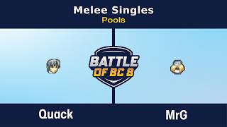 Quack (Marth) vs MrG (Sheik) - Pools - Melee Singles | Battle of BC 8 Quack (Marth) vs MrG (Sheik) - Pools - Melee Singles | Battle of BC 8