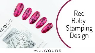 Red Ruby sandwich foil nail art tutorial