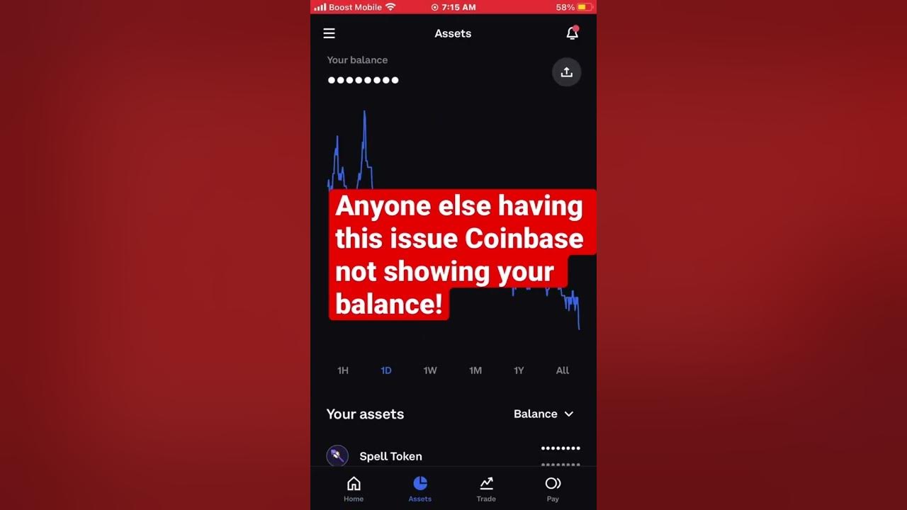 Coinbase not showing a balance in portfolio or assets #crypto #coinbase