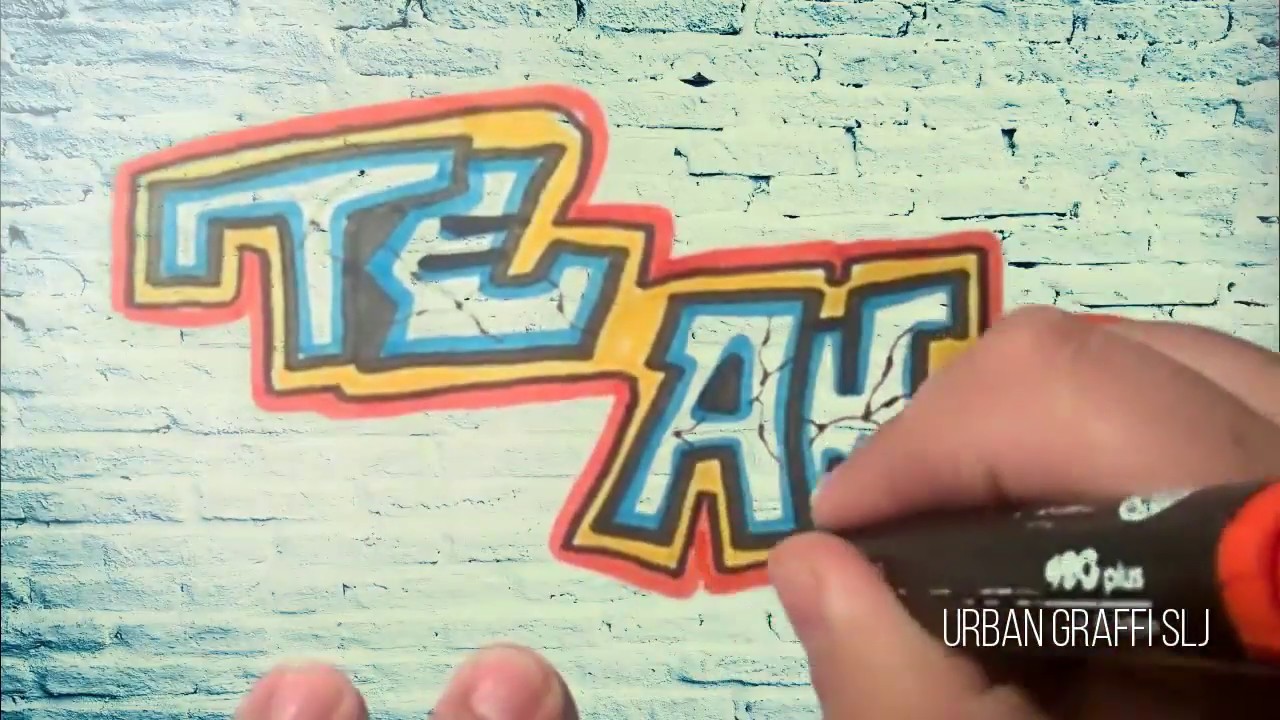 Como Dibujar Letras 3d Graffitis De Amor Como Desenhar
