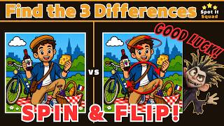 Spin & Flip! Find 3 Differences in 90 Seconds | EP.35 | Spot It Squad