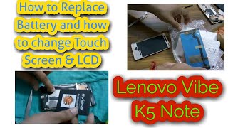 How to replace Lenovo Vibe K5 Note Battery and how to change LCD Touchscreen Combo or Digitiser screenshot 5