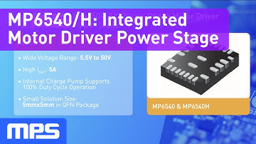 New, Three-Phase Integrated Power Stage Motor Driver | MP6540 & MP6540H
