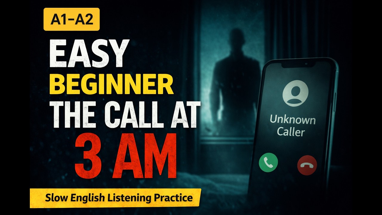 Easy Slow English Listening Practice (A1–A2) | The Call at 3 AM | Beginner Story