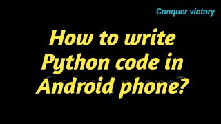 # 7 Python Program in Mobile phone - Tamil