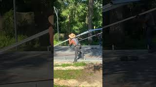 24x40 metal garage being built by Alans garages